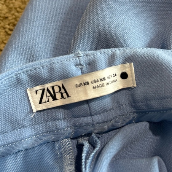 Zara Wide Leg Trousers With Darts in powder blue - Picture 4 of 4